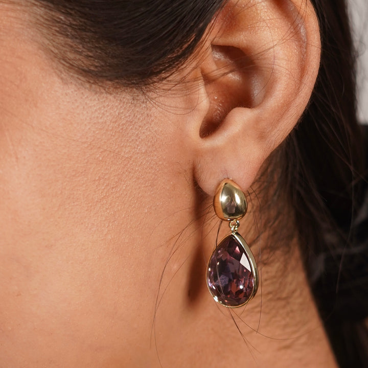 Royal Glow Teardrop Statement Earrings