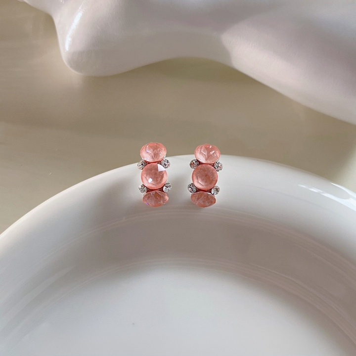 Color Diamond Trio Stud Earrings – Limited Summer Edition Crystals