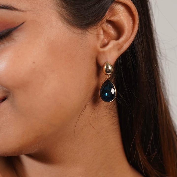 Royal Glow Teardrop Statement Earrings