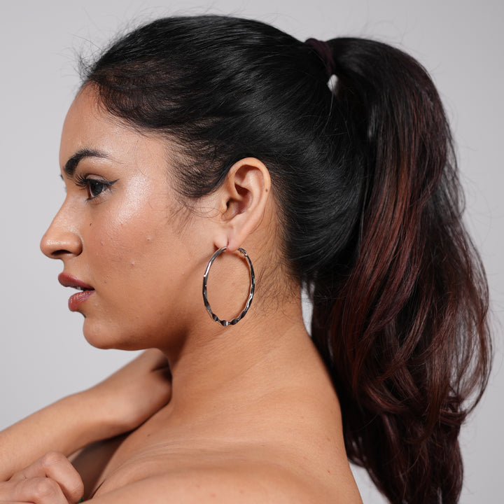 Wave Texture Hoop Earrings