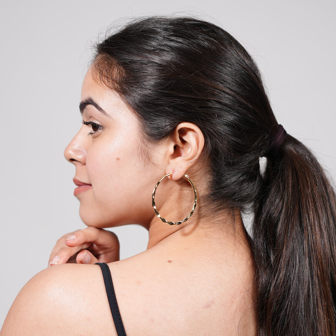 Wave Texture Hoop Earrings