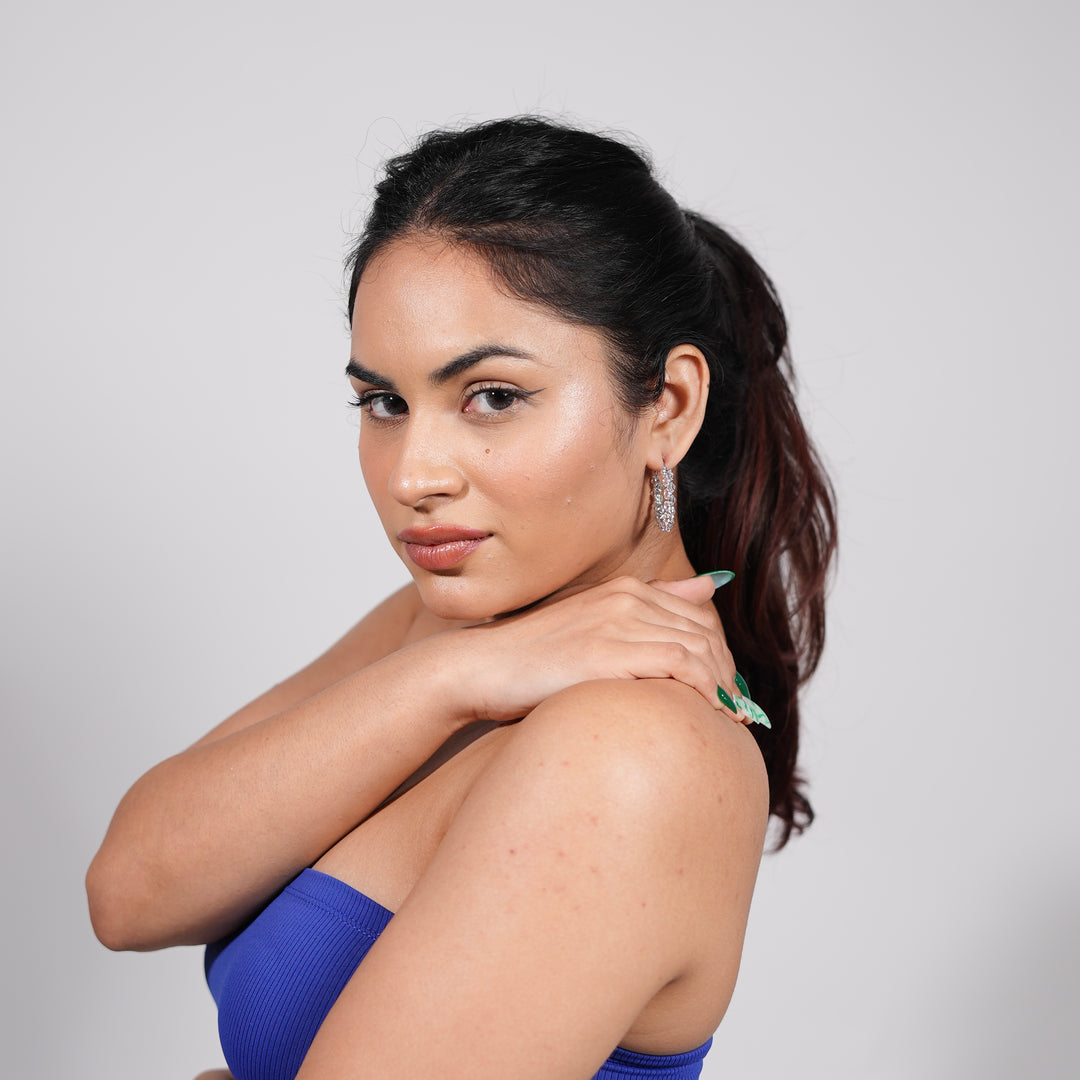 Crystal Halo Hoop Earrings