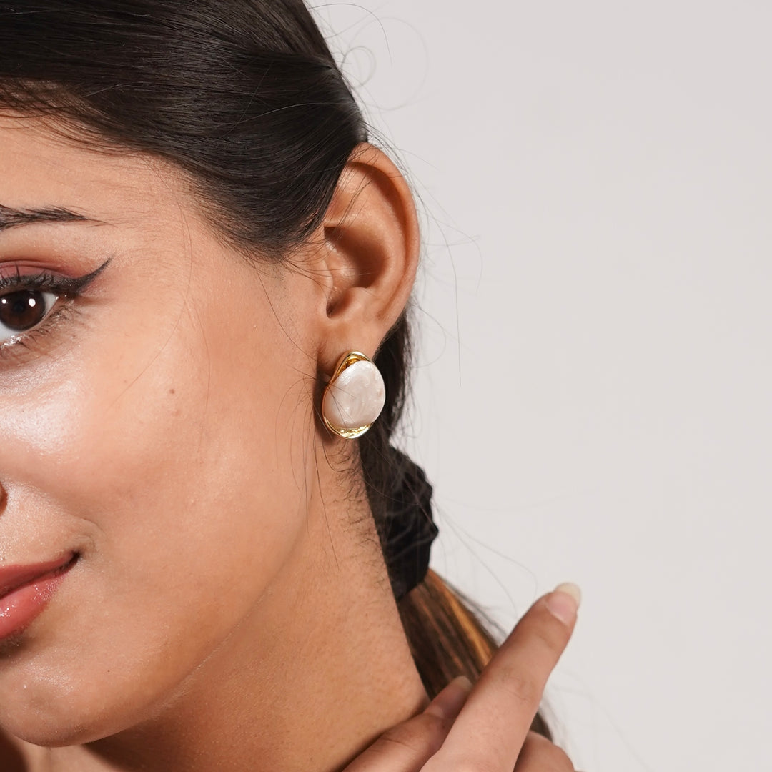 Resin Sculptural Stud Earrings