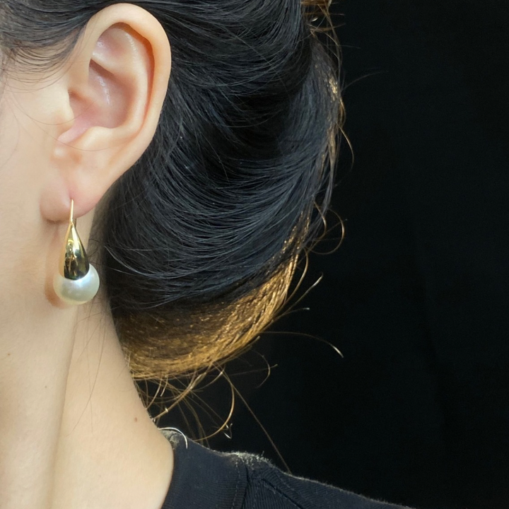 Waterdrop Luxe Pearl Hook Earrings