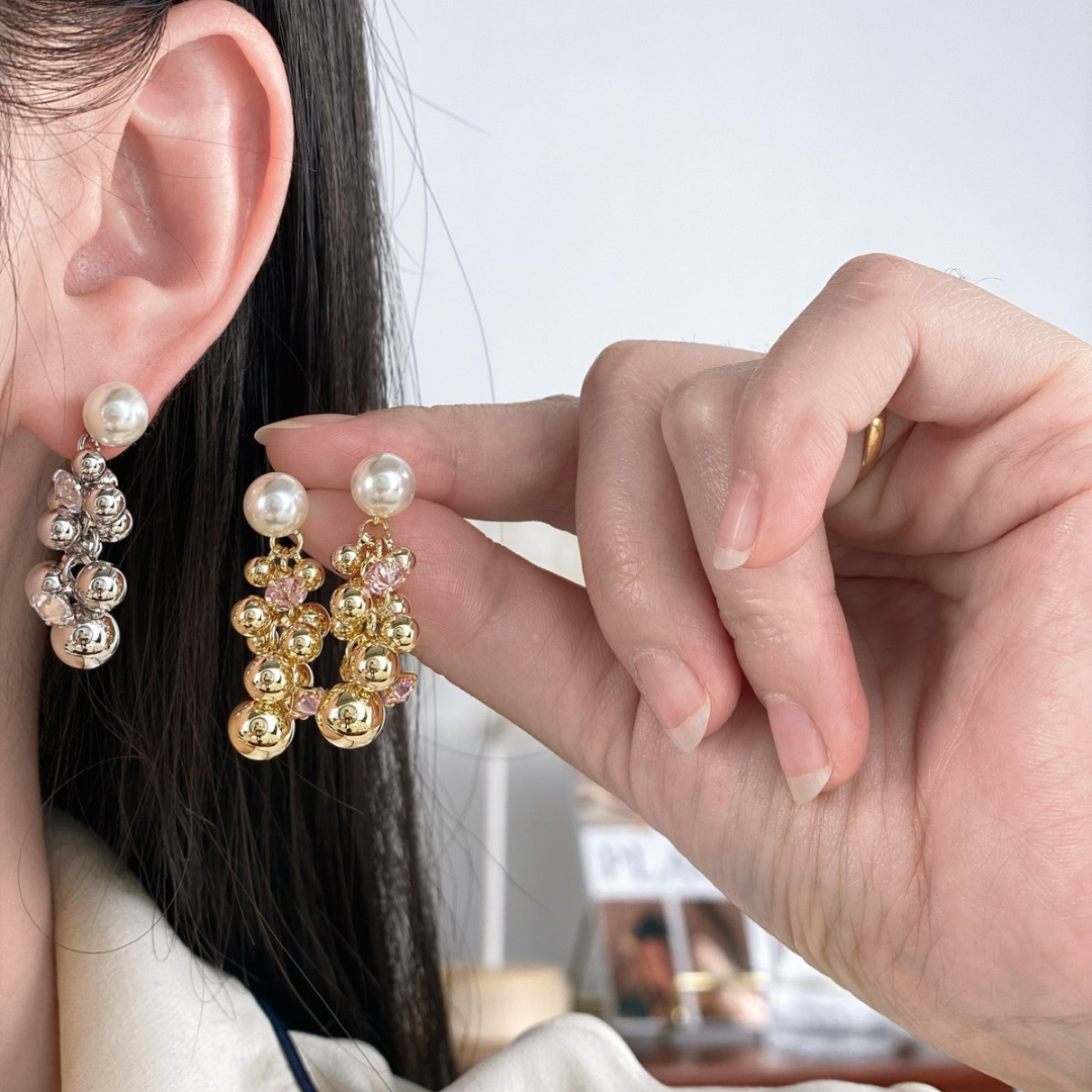 Crystal Bubble Drop Earrings