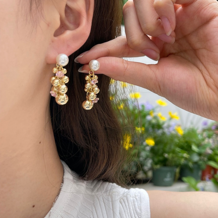 Crystal Bubble Drop Earrings