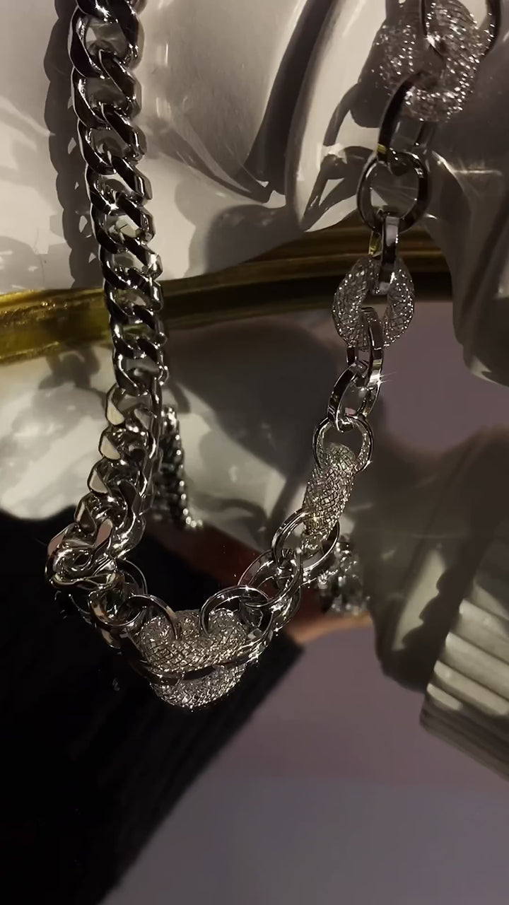 Zenya Bold – Crystal Link Statement Choker