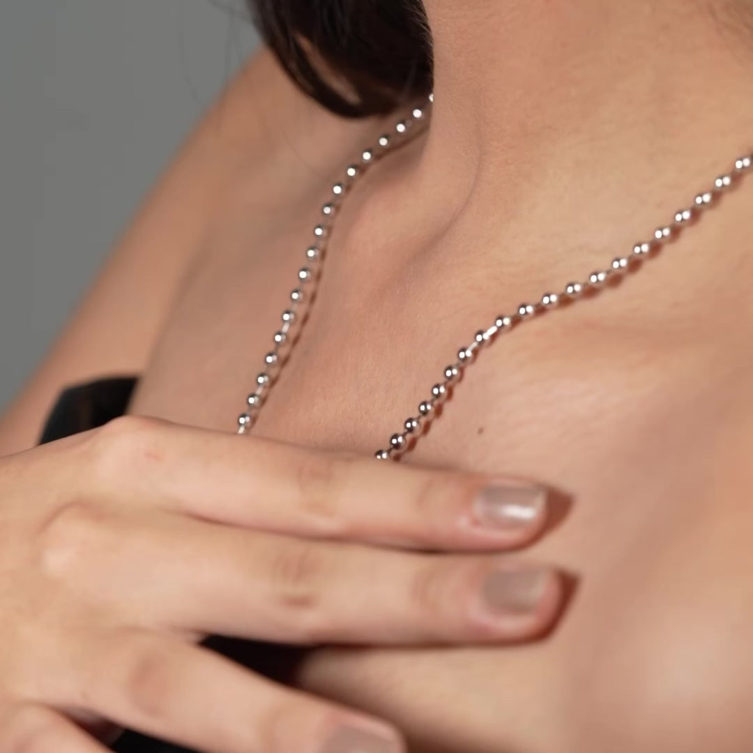 Luna Pearl Drop – Dual Tone Necklace